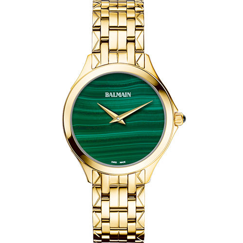 Balmain Flamea II Natural Stones Green Dial Women 34mm