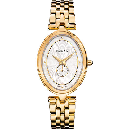 Balmain Haute Elegance Oval White Mother-Of-Pearl Dial Women 32mm