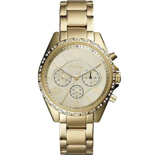 Fossil Modern Courier Chronograph Gold Dial Women 40mm BQ3378