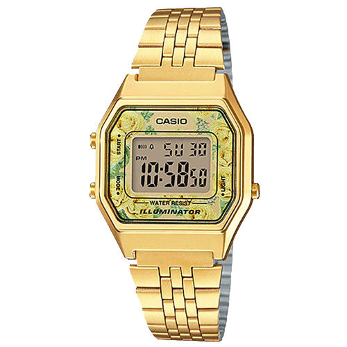 Casio Vintage Yellow Gold Dial Unisex 28.6mm D207