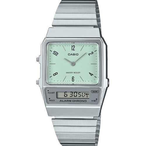 Casio Vintage Light Green Dial Unisex 32.1mm D362