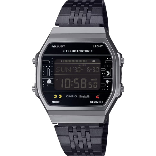 Casio Vintage PAC-MAN Black Dial Unisex 36.3mm D381