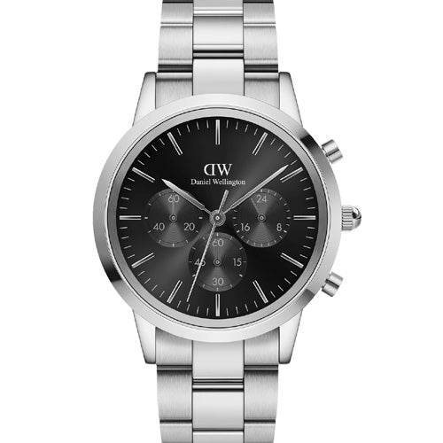 Daniel Wellington Iconic Chronograph Link Onyx B Black Sunray Dial Men 42mm DW00100645