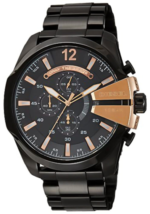 Diesel Mega Chief Black Dial Men 51mm