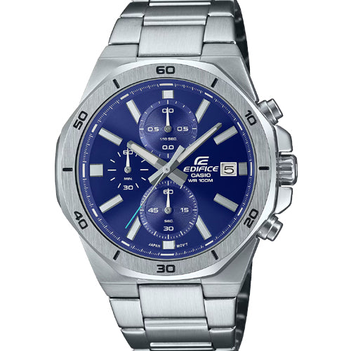 Casio Edifice Standard Chronograph Blue Dial Men 44.3mm ED584 EFV-640D-2AV