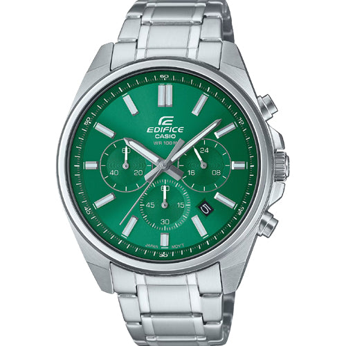 Casio Edifice Standard Chronograph Green Dial Men 43.5mm ED598 EFV-650D-3AV