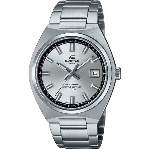 Casio Edifice 3-Hand Analog Silver Dial Men 38.5mm ED654 EFB-109D-7AV
