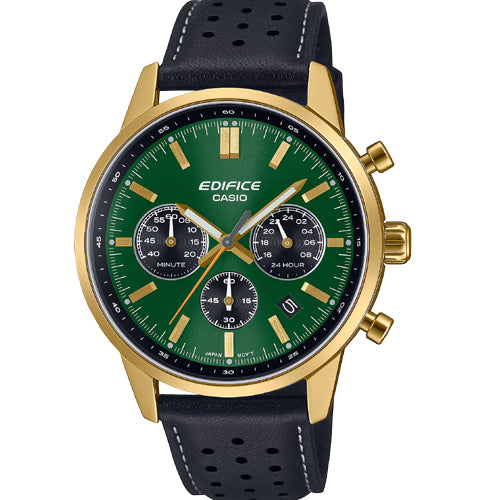 Casio Edifice Standard Chronograph Green Dial Men 40.5mm ED658 EFR-575CL-3A