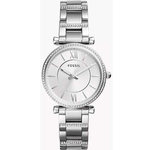 Fossil Carlie Silver Dial Women