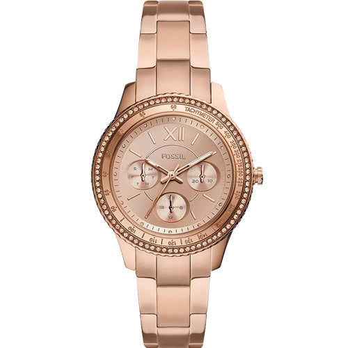 Fossil Stella Sport Rose Gold Dial Women's watch 37mm