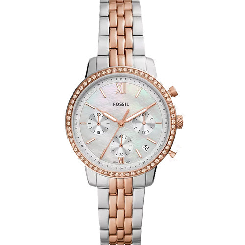 Fossil Neutra Women's Mother-Of-Pearl Dial & Rose Gold Chain Watch
