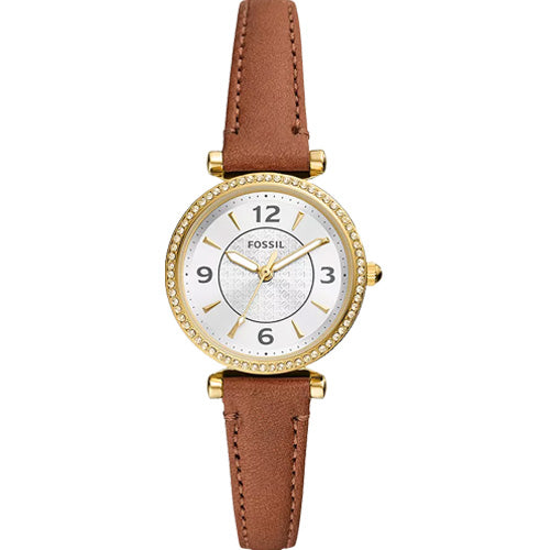 Fossil Carlie Silver Dial Women 28mm