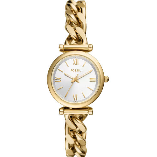 Fossil Carlie Gold Dial Women 28mm