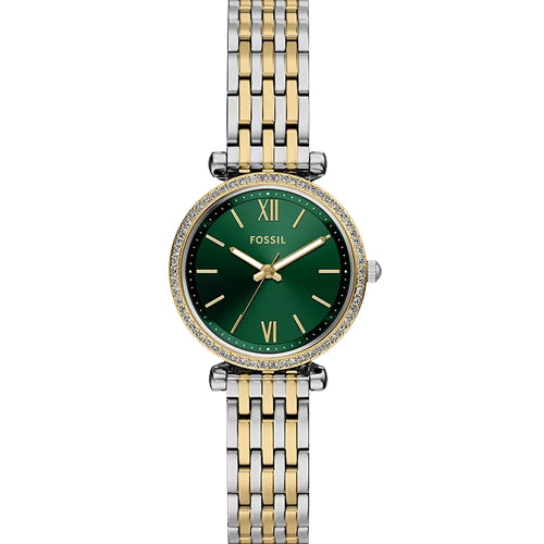 Fossil Carlie Green Dial Women 28mm ES5439