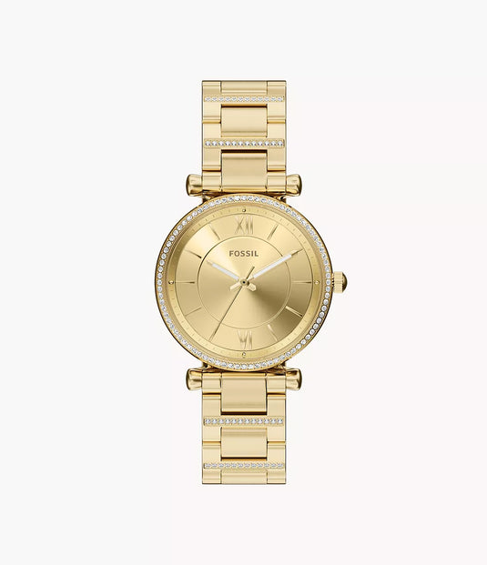 Fossil Carlie Gold Dial Women ES5465 35mm