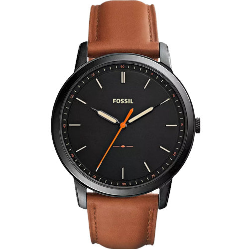 Fossil The Minimalist Slim Black Dial Men 44mm