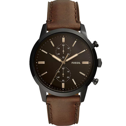 Fossil Townsman Black Dial & Brown strap 44 MM Watch for Men