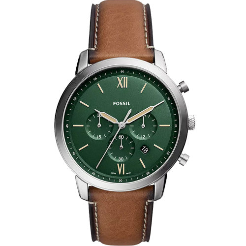 Fossil Neutra Green Dial & Brown Strap 44 MM Watch for Men