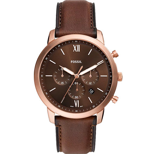 Fossil Neutra Brown Dial & Brown Strap 44 MM Watch for Men