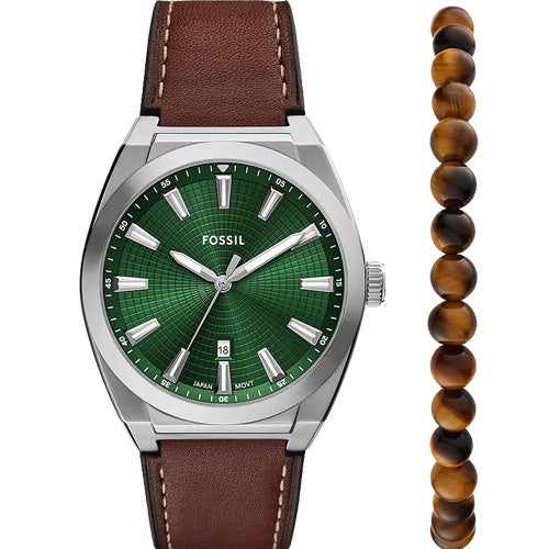 Fossil Everett Green Dial Men 42mm FS6080SET