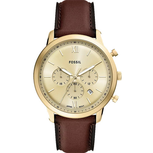 Fossil Neutra Gold Dial Men 44mm FS6113