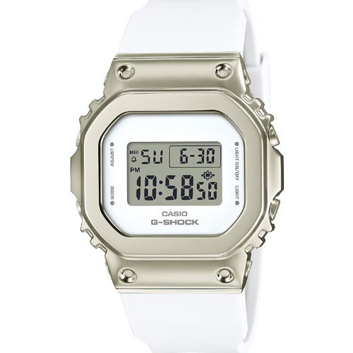 Casio G-Shock GM-S5600 Series White Dial Men 38.4mm G1069 GM-S5600G-7
