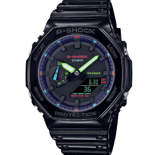 Casio G-Shock Black Dial Men 45.4mm G1367 GA-2100RGB-1A