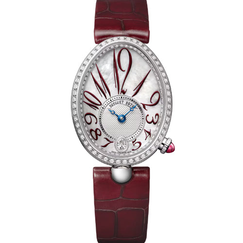 Breguet Reine de Naples 8918 Rhodium-Plated And Natural Pearly White Mother-Of-Pearl Dial Women 28.5mm G8918BB5P964D00D3L