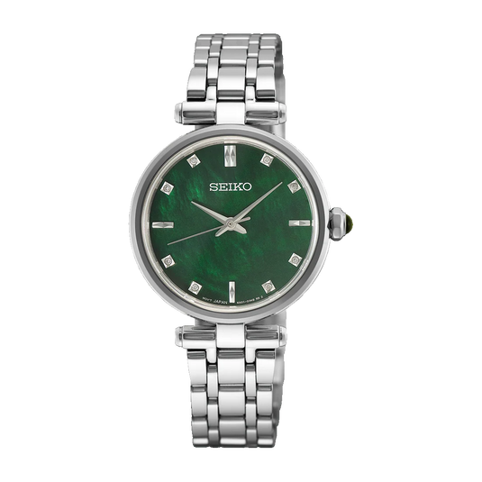 Seiko Dress Green Mother-Of-Pearl Dial Women 29mm HGH006P1