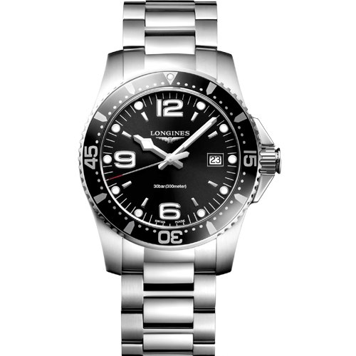 Longines Hydroconquest Sunray Black Dial Men 41mm