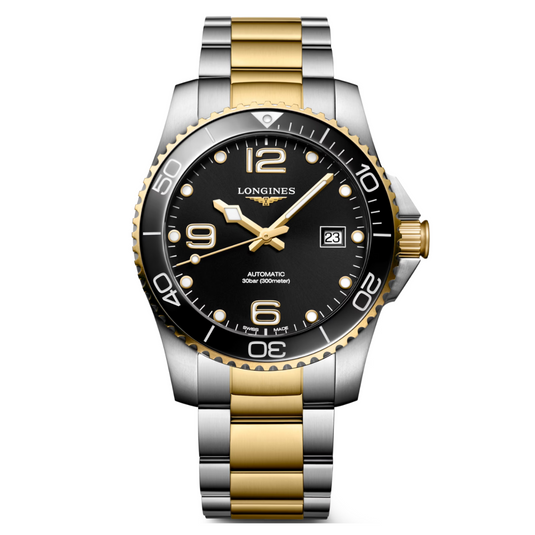 Longines Hydroconquest Sunray Black Dial Men 41mm