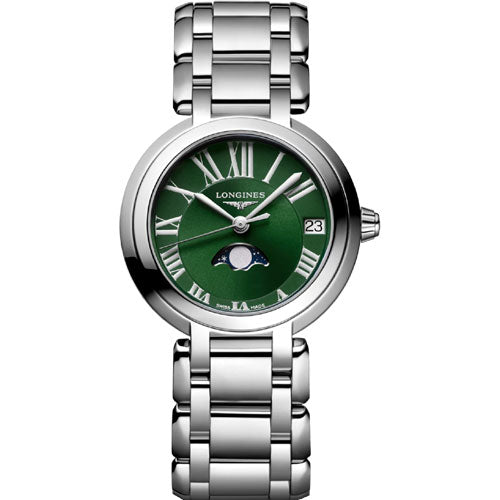 Longines PrimaLuna Green Dial Women 30.50mm