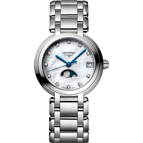 Longines Primaluna White mother-of-pearl Dial Women 30.50mm