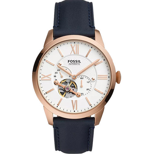Fossil Townsman White Dial & Blue Leather Strap Watch for Men