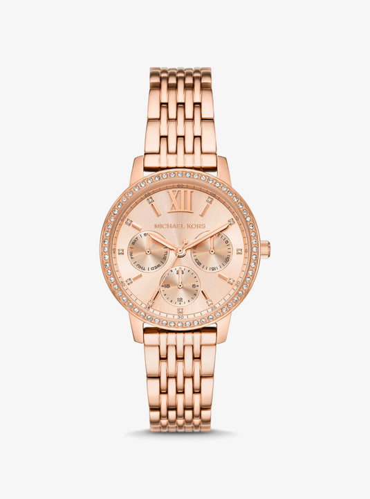 Michael Kors Melissa Rose Gold Dial Women Quartz 35mm MKO1081
