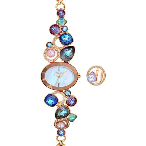 Titan Raga Moments Of Joy Quartz Analog Mother of Pearl Dial Rose Gold Metal Strap Watch For Women 30mm NT95126WM01F