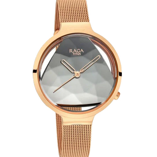 Titan Raga Moments of Joy Silver Dial Analog Metal Strap watch for WoMen 35mm NT95134WM01