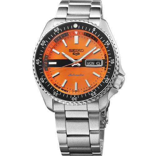 Seiko 5 Sports Orange Dial Men 42.5mm