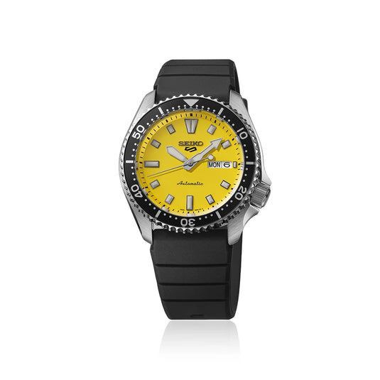 Seiko 5 Sports Yellow Dial Men 42.5mm SRPL87K1