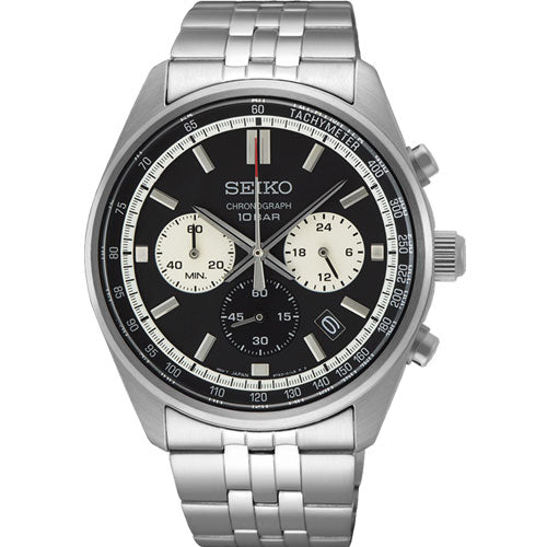 Seiko Dress Black Dial Men 41.5mm