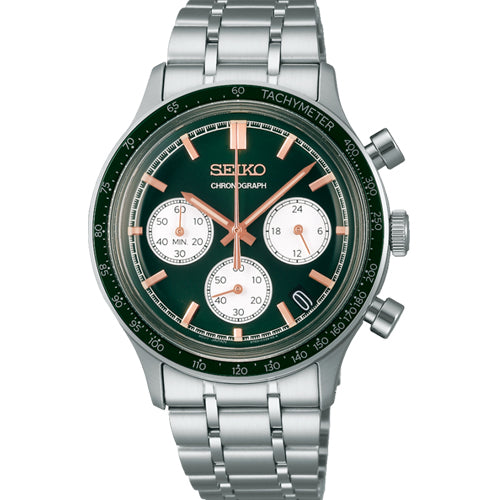 Seiko Sport Green Dial Men 38.7mm SSB481P1