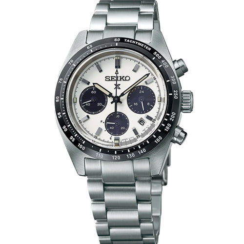 Seiko Prospex Speedtimer Solar 1969 Recreation Heritage White Dial Men 39mm SSC813P1