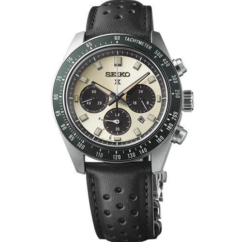 Seiko Prospex ‘Racing Sports’ Solar Speedtimer Chronograph Cream Dial Men 41.4mm SSC943P1