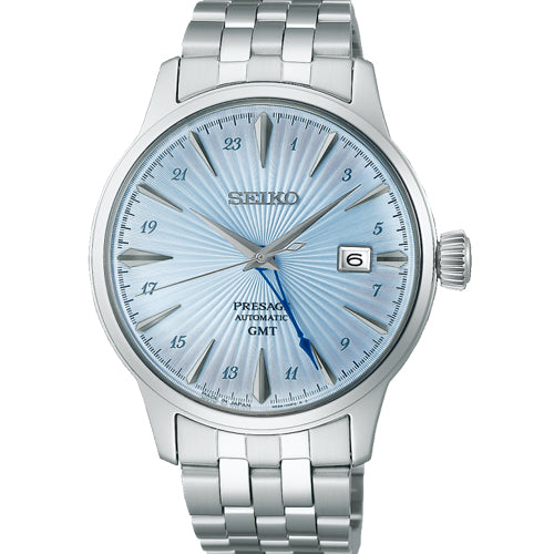 Seiko Presage Cocktail GMT Ice Blue Dial Ice Blue Dial Men 40.5mm SSK037J1