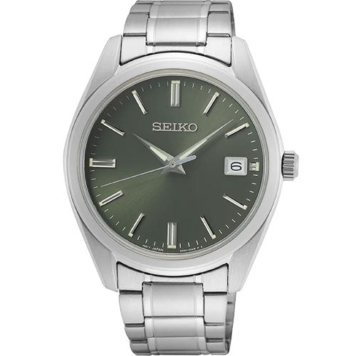 Seiko Dress Olive Green Dial Men 40.2mm