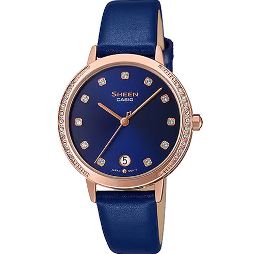Casio Sheen Blue Dial Women 32mm SX273 SHE-4056PGL-2A