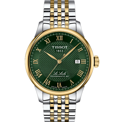 Tissot T-Classic Le Locle Green Dial Men 39.3mm T0064072209300