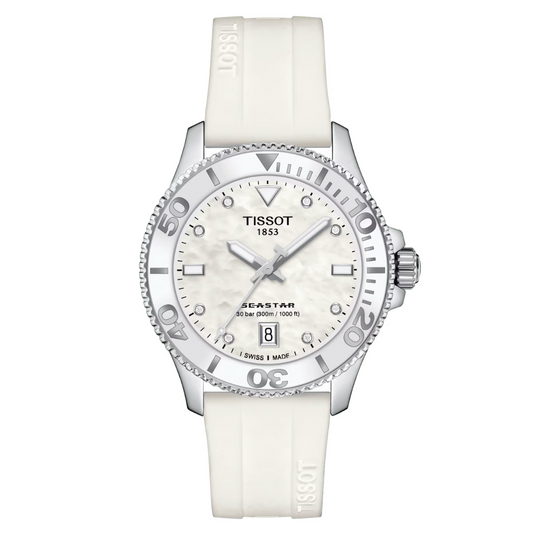 Tissot T-Sport Men Seastar 1000 36Mm Quartz Superluminova White Mother-Of-Pearl