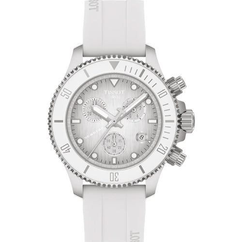Tissot T-Sport Seastar 1000 Quartz Chronograph 38mm Graded White & Grey Dial Unisex T1202171701100