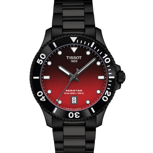Tissot T-Sport Seastar 1000 Quartz Red Gradient Dial Men 40mm T1204103342100